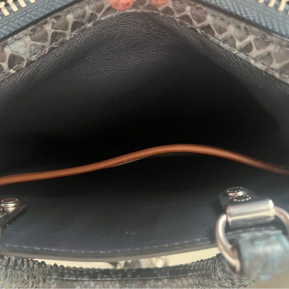 Coach Rogue 20 Navy Python Handbag - image 9